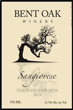 Bent Oak Winery Sangiovese Texas High Plains 750 ML
