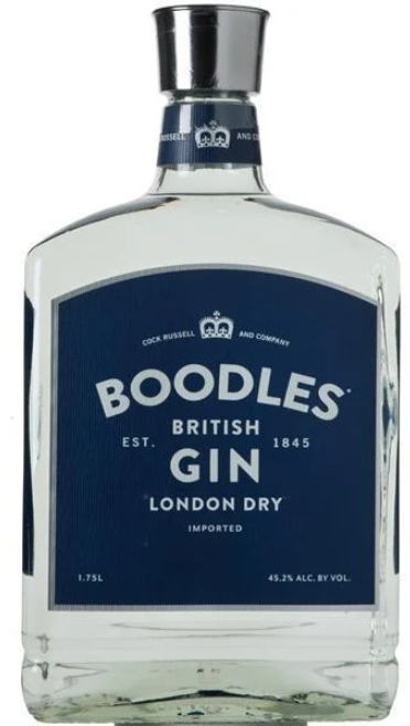 Boodles British London Dry Gin 1.75L bottle with blue label premium English gin
