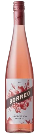 Borreo Sangiovese Rosa Napa Valley 2021 750 ML bottle with vibrant red fruit and floral notes