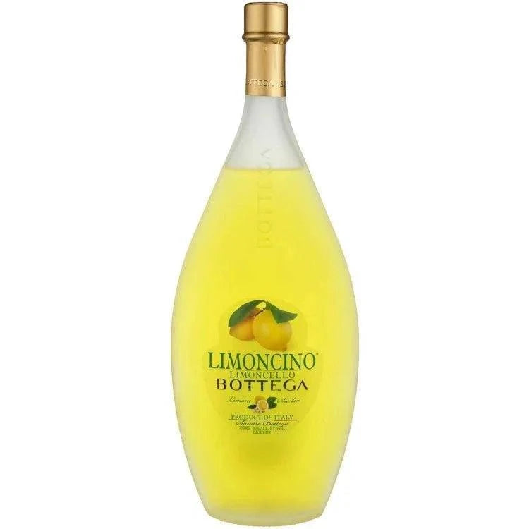 Bottega Sicilian Lemon Liqueur Limoncino in 750 ML bottle with gold cap.