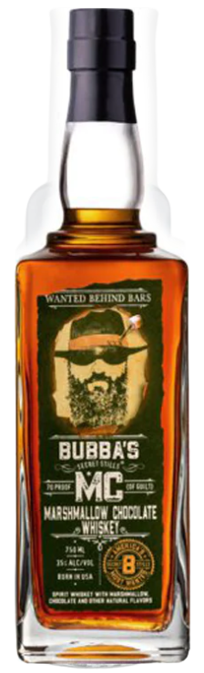 Bubbas Secret Stills Marshmallow Chocolate Flavored Whiskey 750ml bottle with rich dessert-inspired whiskey blend