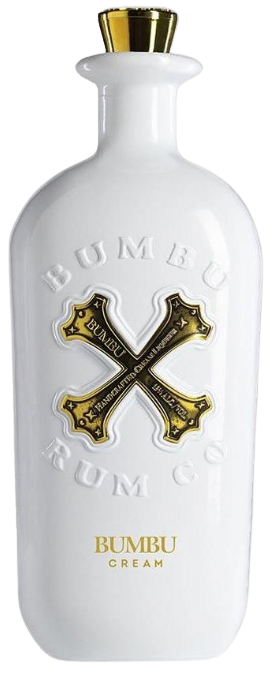 Bumbu Rum Company Handcrafted Cream Liqueur 750 ML bottle with embossed logo.