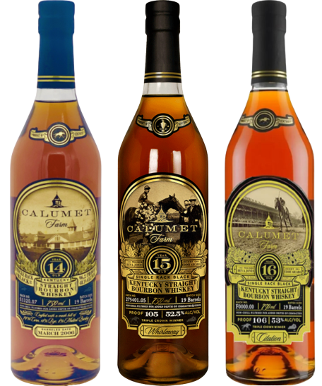 Calumet Farm Straight Bourbon Whiskey Combo 750 ML (3 Bottles)