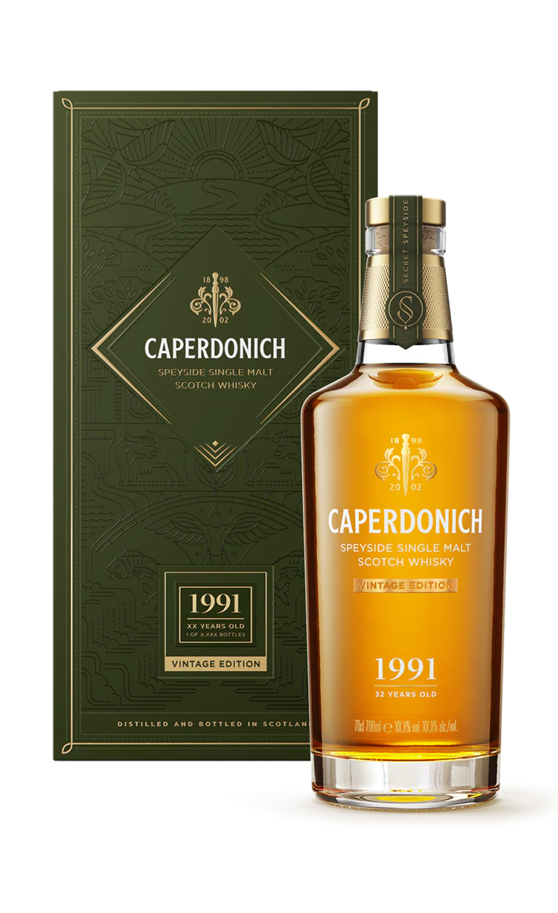 Caperdonich Peated 1997 Vintage single malt whisky bottle 700ml with smoky and rich character