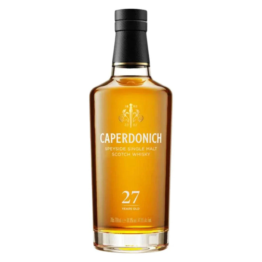Caperdonich Single Malt Scotch Speyside 27 Year 700 ML bottle showcasing aged rare whisky with honey, oak, and spice notes
