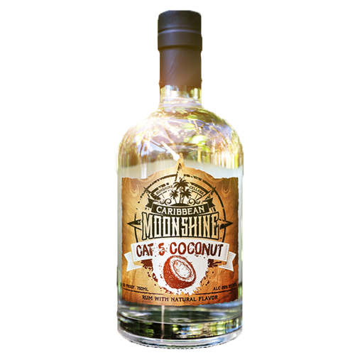Caribbean Moonshine Cat 5 Coconut Rum 750 ML