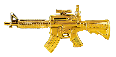 Grand Casino Azul Rifle Reposado luxury tequila in a gold rifle-shaped bottle 1.75L