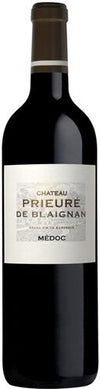 Chateau Prieure Blaignan 2016 Bordeaux red wine bottle with classic Left Bank character and elegant label