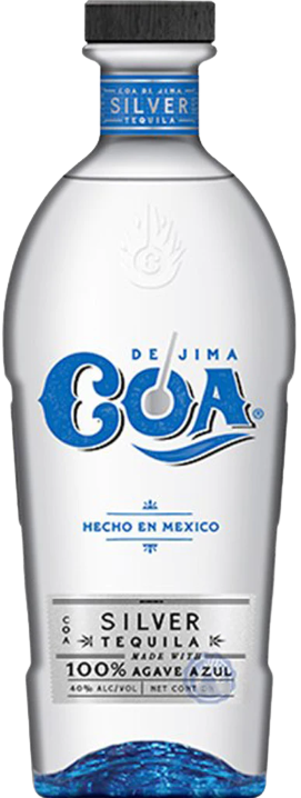 Coa De Jima Silver Tequila 1.75 L bottle with blue label, 100% agave tequila from Mexico, 40% ABV, smooth fruity flavor.
