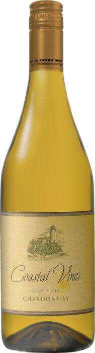 Coastal Vines Cellars Chardonnay California 750 ML bottle with label.