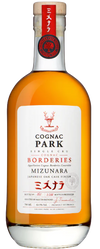 Cognac Park Borderies Mizunara Japanese Oak Cask Finish Single Cru Cognac 750ml bottle with amber liquid and detailed label