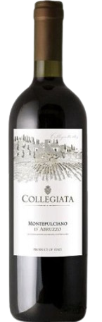 Bottle of Collegiata Montepulciano d’Abruzzo 750 ML – Italian red wine with dark fruit and smooth tannins