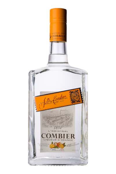 Combier Loriginal Liqueur Dorange 750ml bottle with orange label and cap, French orange liqueur.