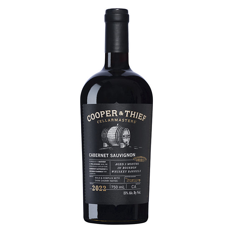 Cooper & Thief Cabernet Sauvignon Cellarmasters Select Aged In Bourbon Whiskey Barrels California 750 ML