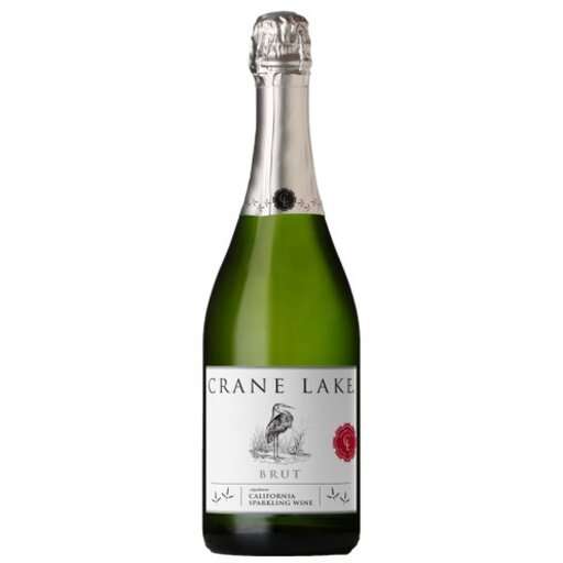 Crane Lake Cellars Brut Sparkling Wine 750ml bottle with light apple and citrus aroma, melon and pear flavors, crisp finish