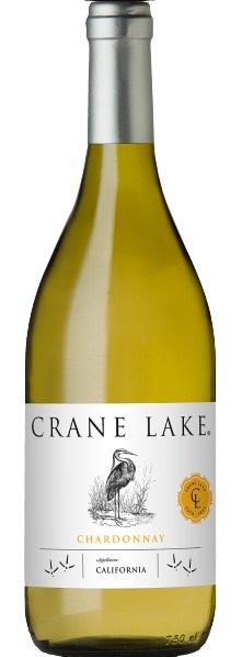 Crane Lake Cellars Chardonnay California 750 ML bottle showcasing bright, fruity, and floral notes
