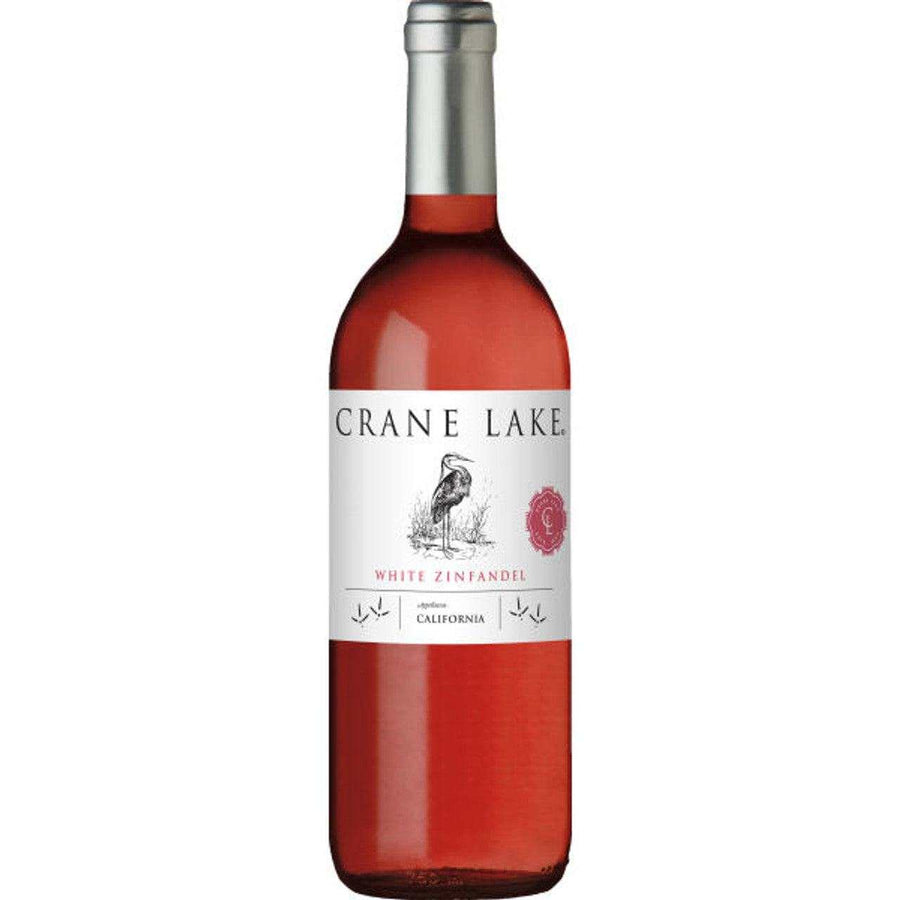 Crane Lake Cellars White Zinfandel California 750 ML wine bottle with a pink rosé hue.