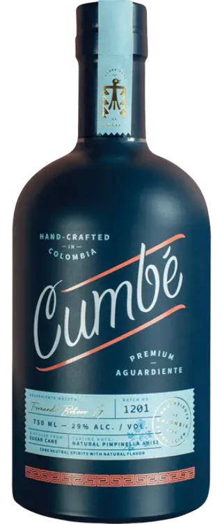 Cumbe Premium Aguardiente Colombian sugarcane spirit bottle 750ml