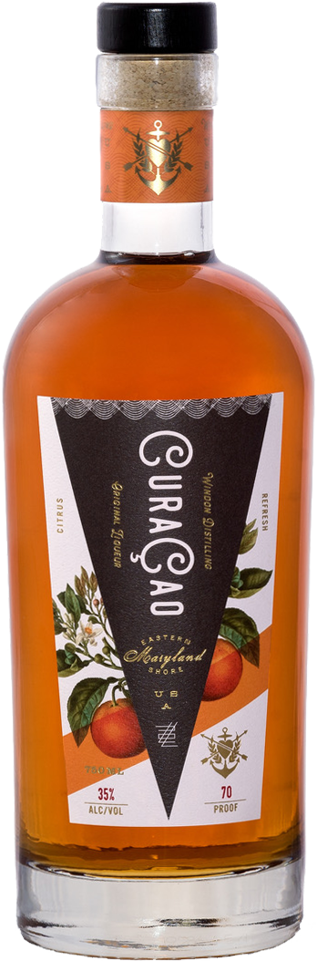 Lyon Curacao orange liqueur bottle with citrus and spice infusion.