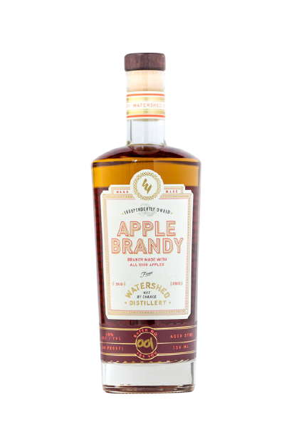 Watershed Apple Brandy 750 ML bottle from Ohio.