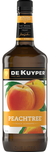 Bottle of Dekuyper Peach Schnapps Peachtree 30 1 L liqueur