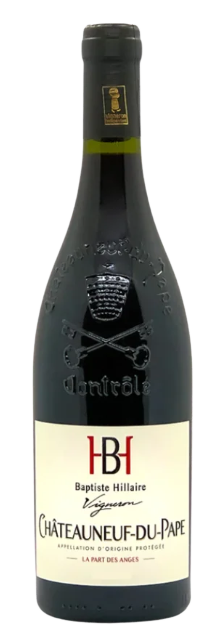 Domaine Olivier Hillaire Le Part Des Anges 2020 French red wine bottle from Châteauneuf-du-Pape with elegant label