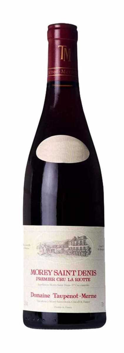 Bottle of Domaine Taupenot Merme Morey Saint Denis La Riotte Premier Cru 2018 Burgundy red wine 750 ML
