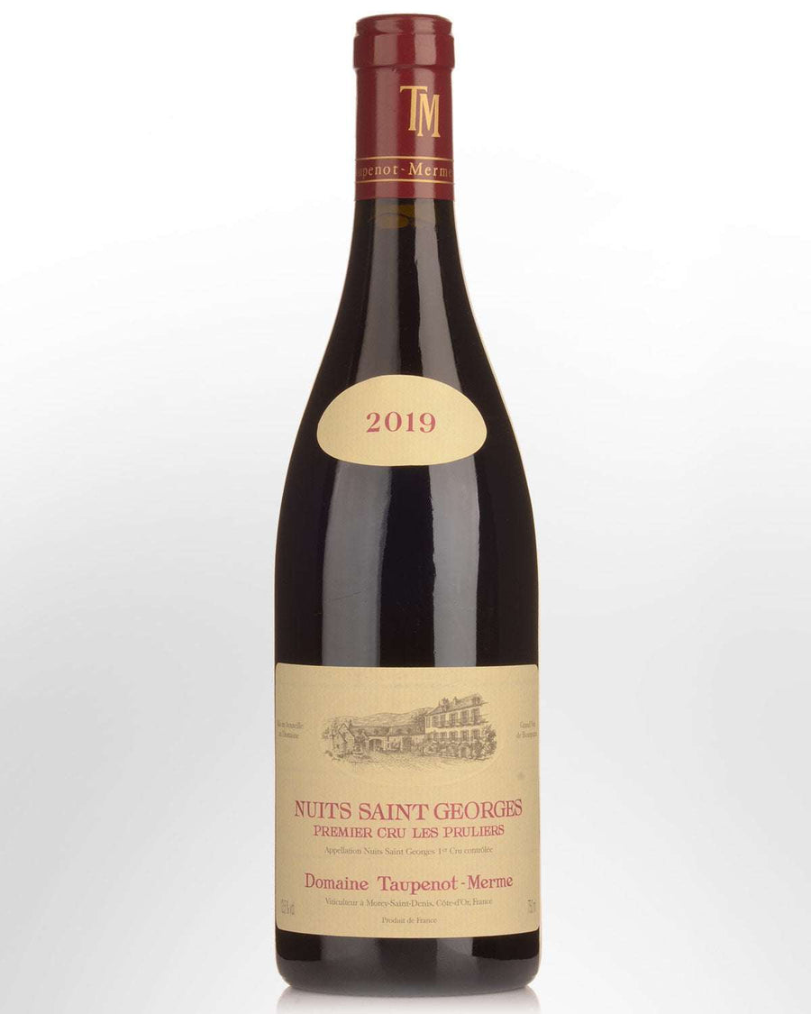 Bottle of Domaine Taupenot Merme Nuits Saint Georges Les Pruliers Premier Cru 2019 red wine 750 ML