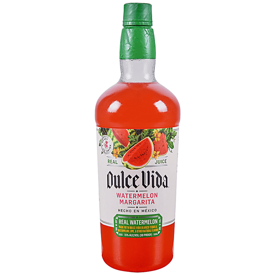 Dulce Vida Watermelon Margarita 1.75 L bottle with real fruit juice and tequila.