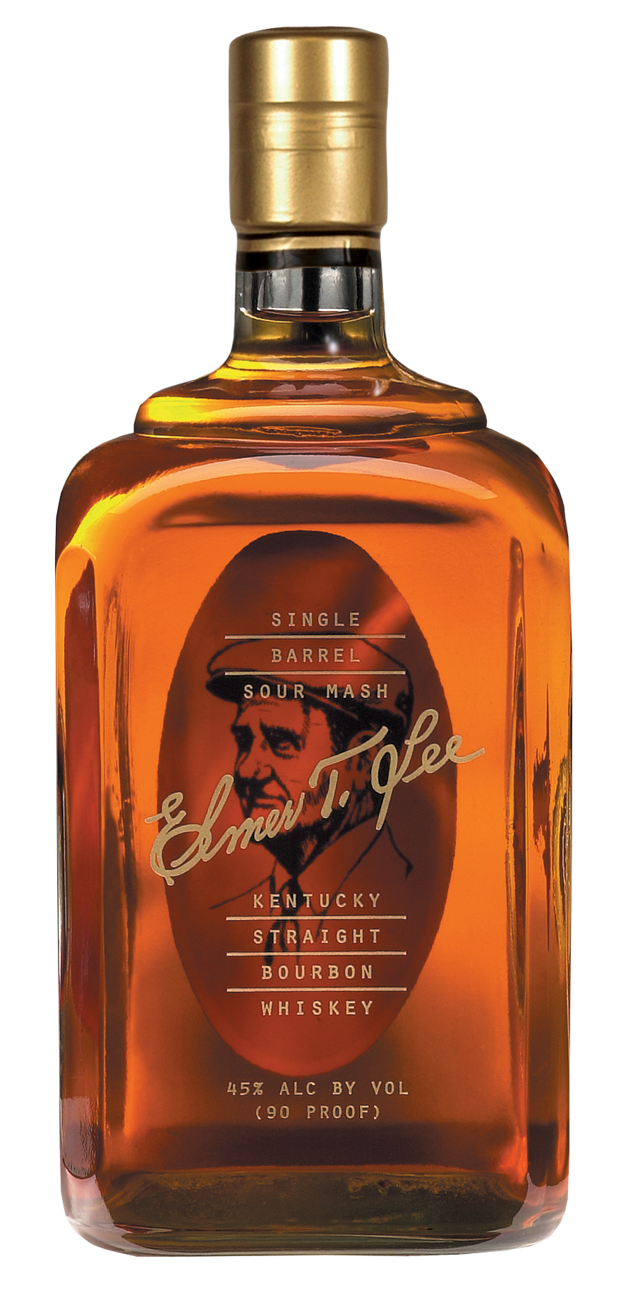 Elmer T. Lee Single Barrel Bourbon 750 ML bottle with distinctive label.