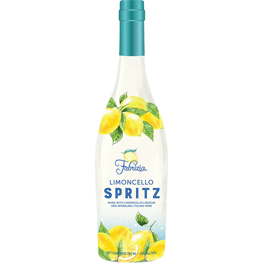 Fabrizia Limoncello Spritz RTD 750ml bottle with lemon design and sparkling wine label