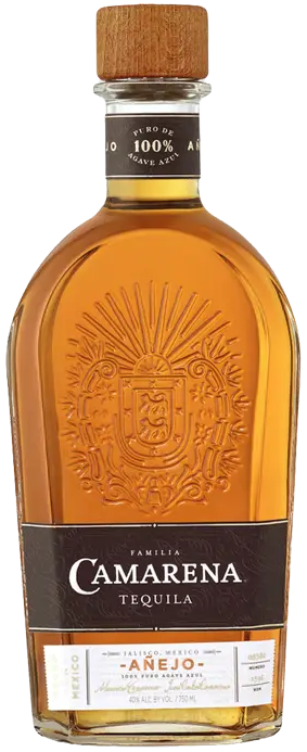 Familia Camarena Anejo Tequila 100% De Agave 750 ML oak-aged golden tequila bottle