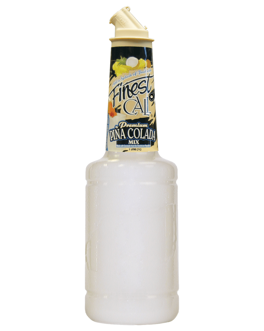Finest Call Pina Colada Mix 1L bottle with tropical coconut and pineapple flavor for cocktails and mocktails