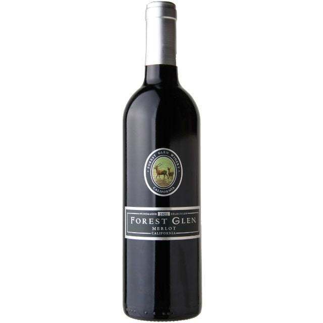 Forest Glen Merlot 750 ML bottle showcasing smooth, elegant California red wine with rich plum and black cherry flavors