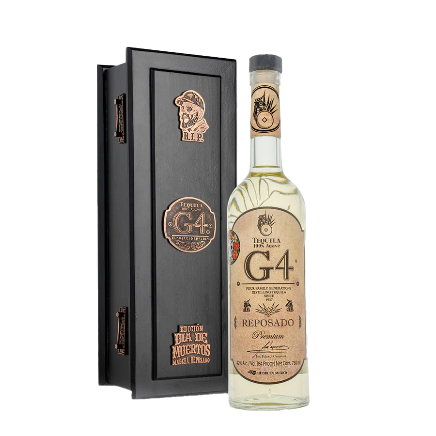 G4 Tequila Madera Reposado Tequila 100% de Agave Edicion Dia De Muertos 750 ML