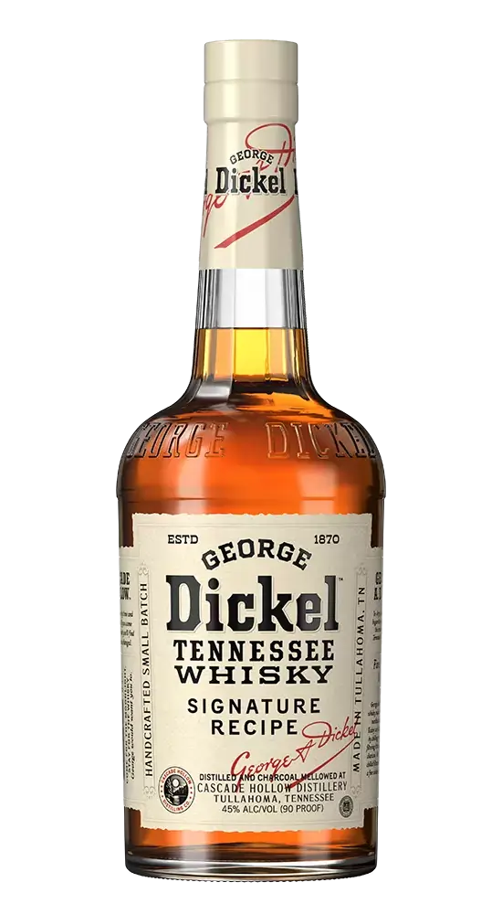 George Dickel Signature Recipe Tennessee whisky 1.75L bottle with amber liquid and cream label