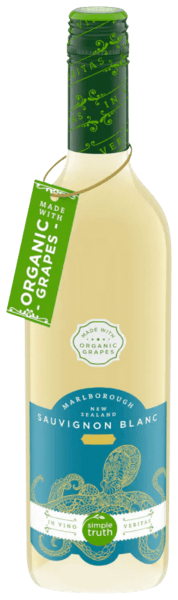Simple Truth Sauvignon Blanc 750 ML white wine bottle with citrus and tropical notes
