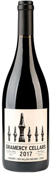 Bottle of Gramercy Cellars Syrah Red Willow Vineyard Columbia Valley 2017 red wine 750 ML
