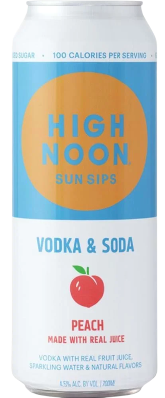 High Noon Spirits Sun Sips Peach Vodka & Soda 700 ML