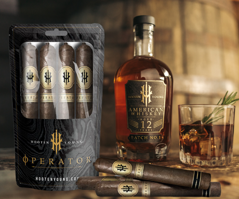 Hooten Young 12 Year 750ML & Operator Royal Toro 4-Pack Combo