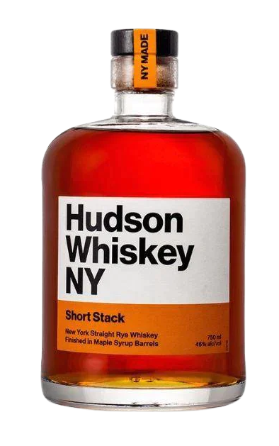 Hudson Whiskey Short Stack Rye 750 ML bottle with maple syrup barrel finish and bold rye spice flavor