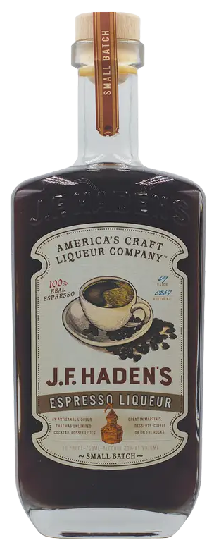 J F Hadens Espresso Liqueur 750 ML bottle