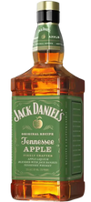 Jack Daniels Original Recipe Apple Liqueur 1L bottle with green label and apple flavor