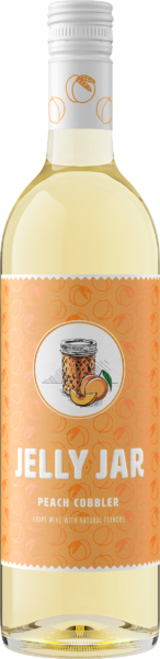 Jelly Jar Wines Peach Cobbler 750 ML bottle showcasing sweet peach dessert wine