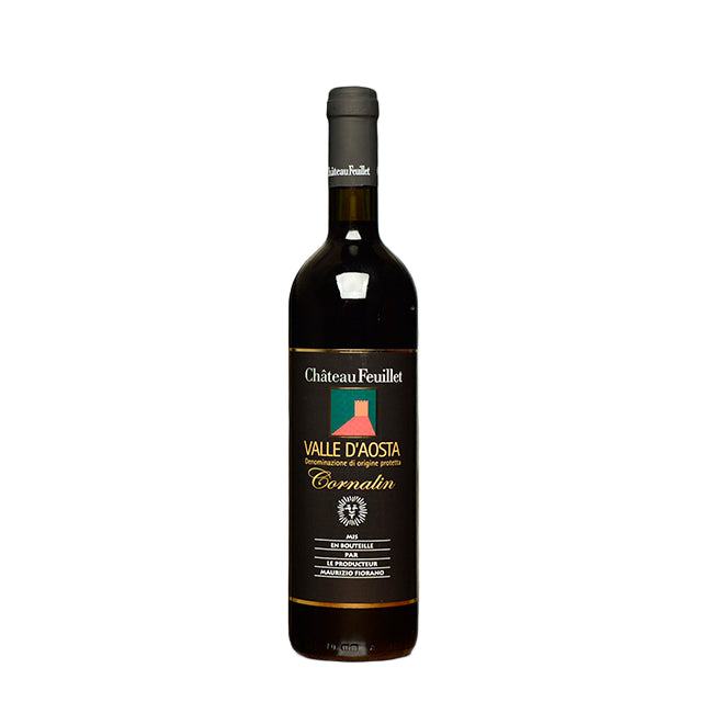 Bottle of Chateau Feuillet Cornalin Valle D'aosta 2023 red wine with elegant mountain flavors
