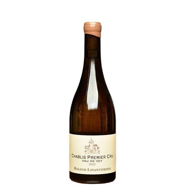 Roland Lavantureux Chablis Vau De Vey Premier Cru 2023 white wine bottle showcasing premium Chardonnay from Burgundy
