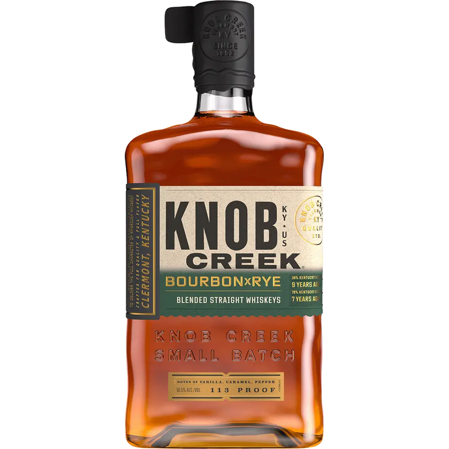 Knob Creek Bourbon Rye Blended Straight Whiskeys 750 ML