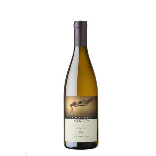 Knuttel Family Chardonnay 750 ML white wine bottle with fruit forward California style and balanced flavors.