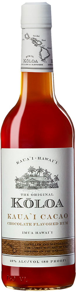 Koloa Rum Co. The Original Kauai Cacao Chocolate Flavored Rum 750 ML bottle with label.