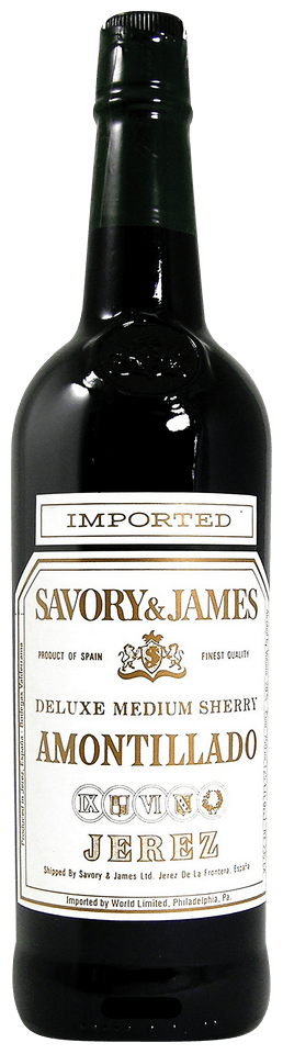 Savory & James Amontillado Deluxe Medium Sherry Jerez 750 ML